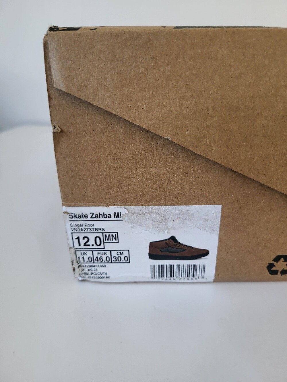 Vans Skate Zahba Mid Brown Suede Mens Size 12 - Picture 9 of 14